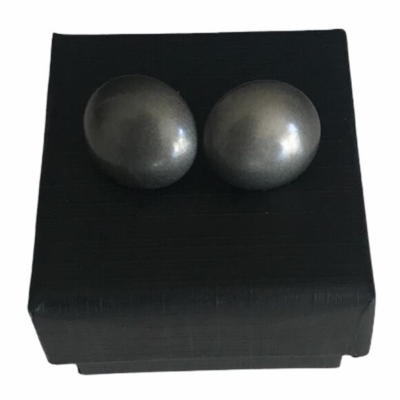 Vintage Stud Earrings Bronze Buttons 1 cm - Picture 4 of 4